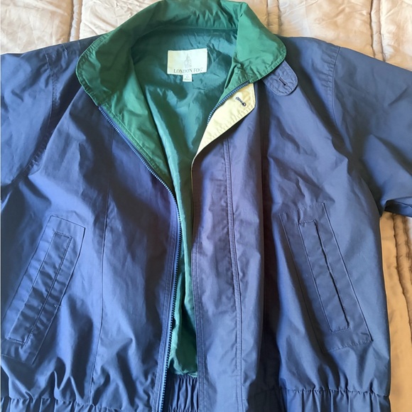 Vintage London Fog Men's Navy and Forest Windbreaker - Picture 3 of 4